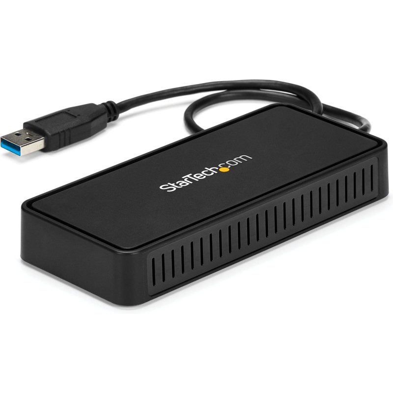 StarTech.com Mini Dock USB 3.0 - Station d'Acceuil USB-A Double Écran avec Vidéo DisplayPort 4K 60Hz & Gigabit Ethernet - Câble 30 cm - Adaptateur USB 3.1 Gen 1 Type-A pour PC Portable