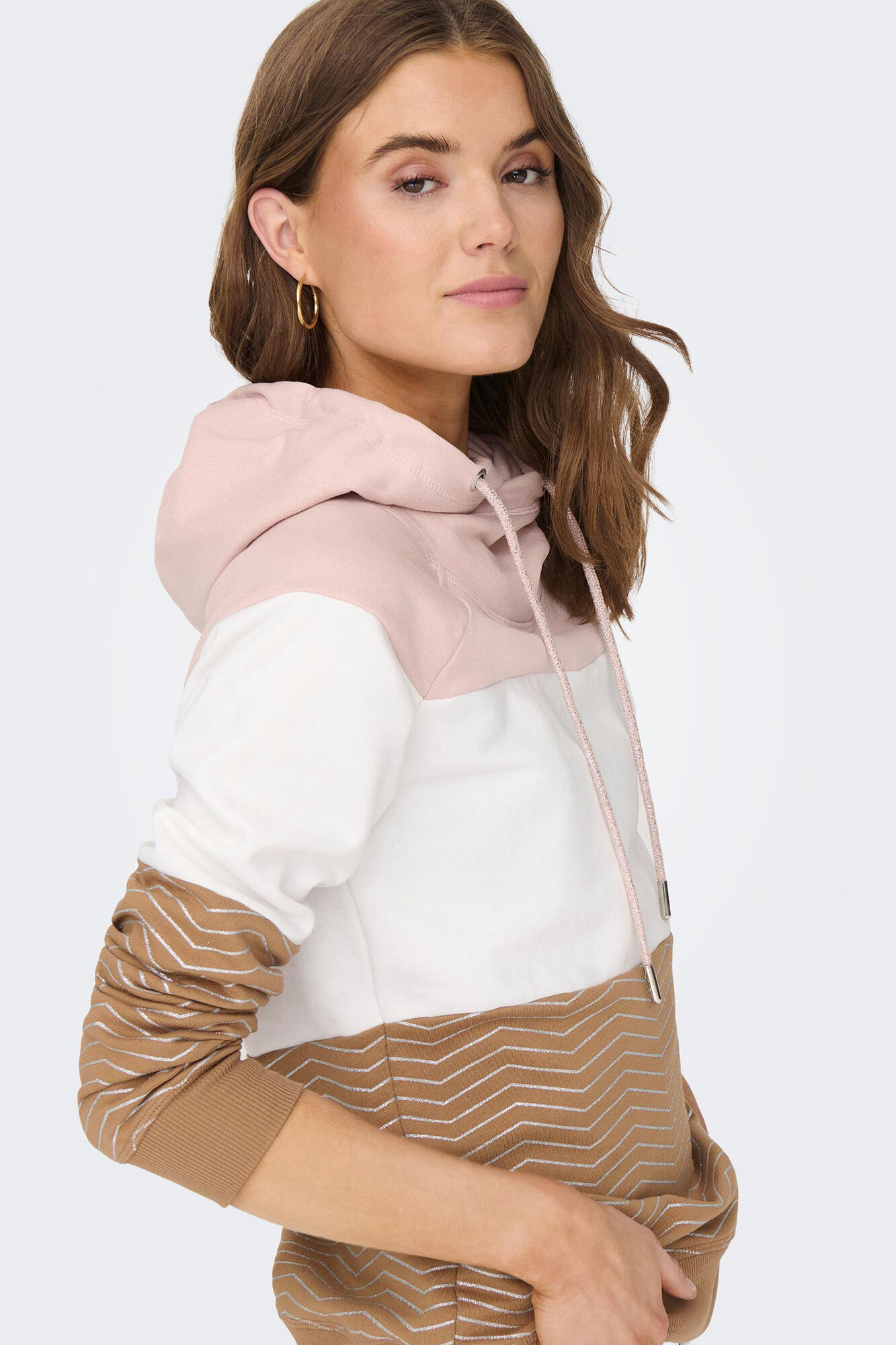 Blusa de manga comprida com decote em V