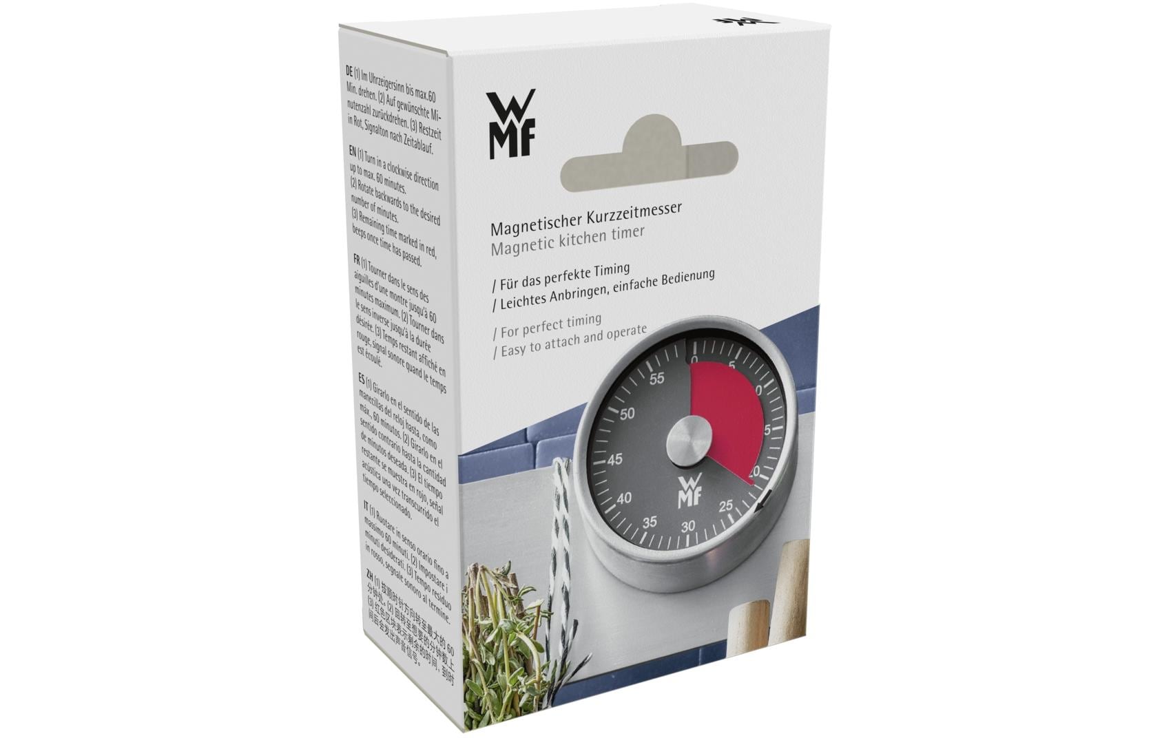 Küchentimer Schwarz/Silber mattPäziser Kurzzeitmesser mit magnetischer Halterung