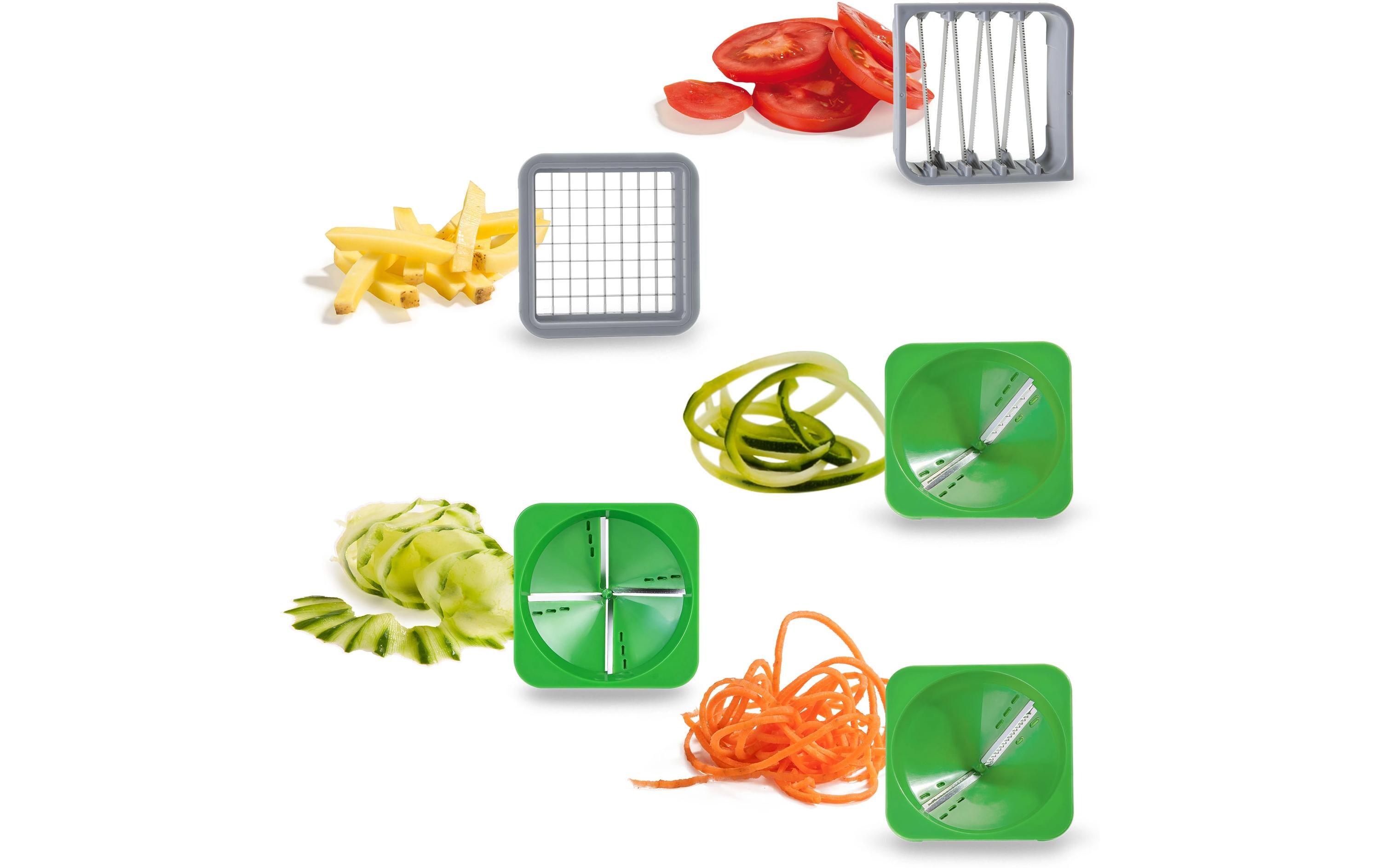 Gemüseschneider Nicer Dicer Julietti 13-teilig, Grün/WeissSpiralschneider und Gemüseschneider für kreative Küche
