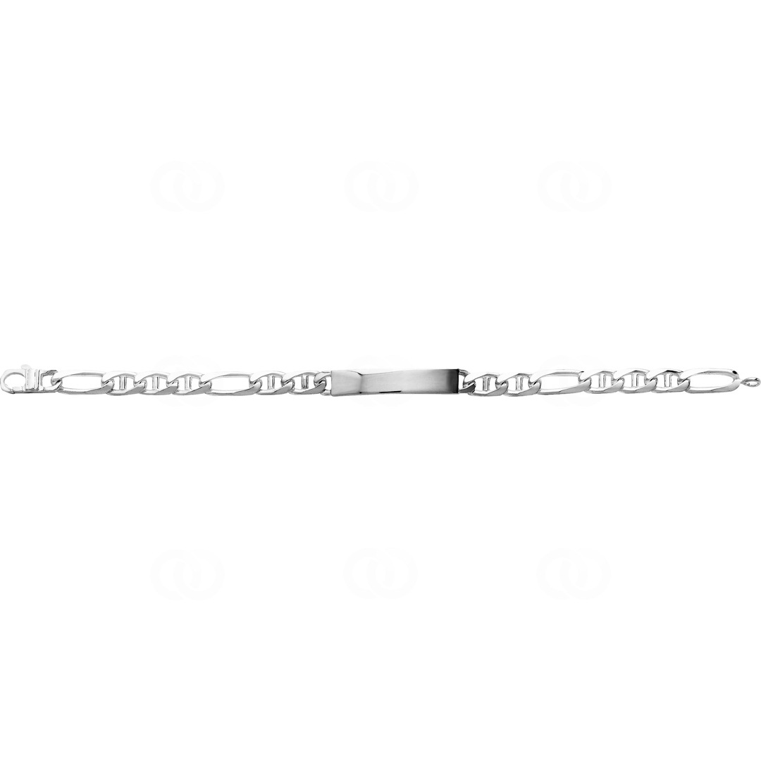 Gravurarmband Fantasie 925 Silber rhodiniert 6.9mm