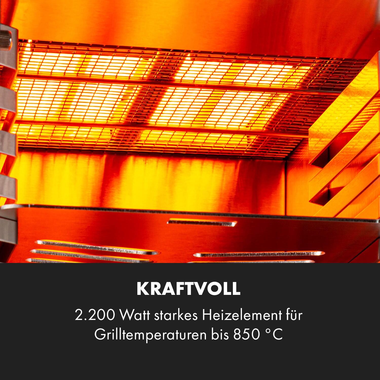 Hannibal Hochtemperaturgrill Indoor 2.200W 850°C Edelstahl silber