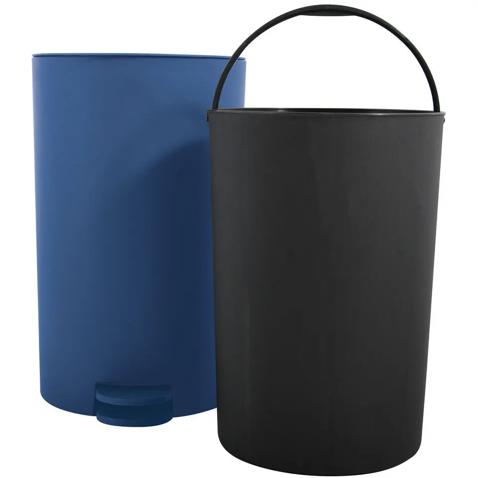 MSV badkamer/toilet pedaalemmer - marine blauw - 3L - 15 x 27cm