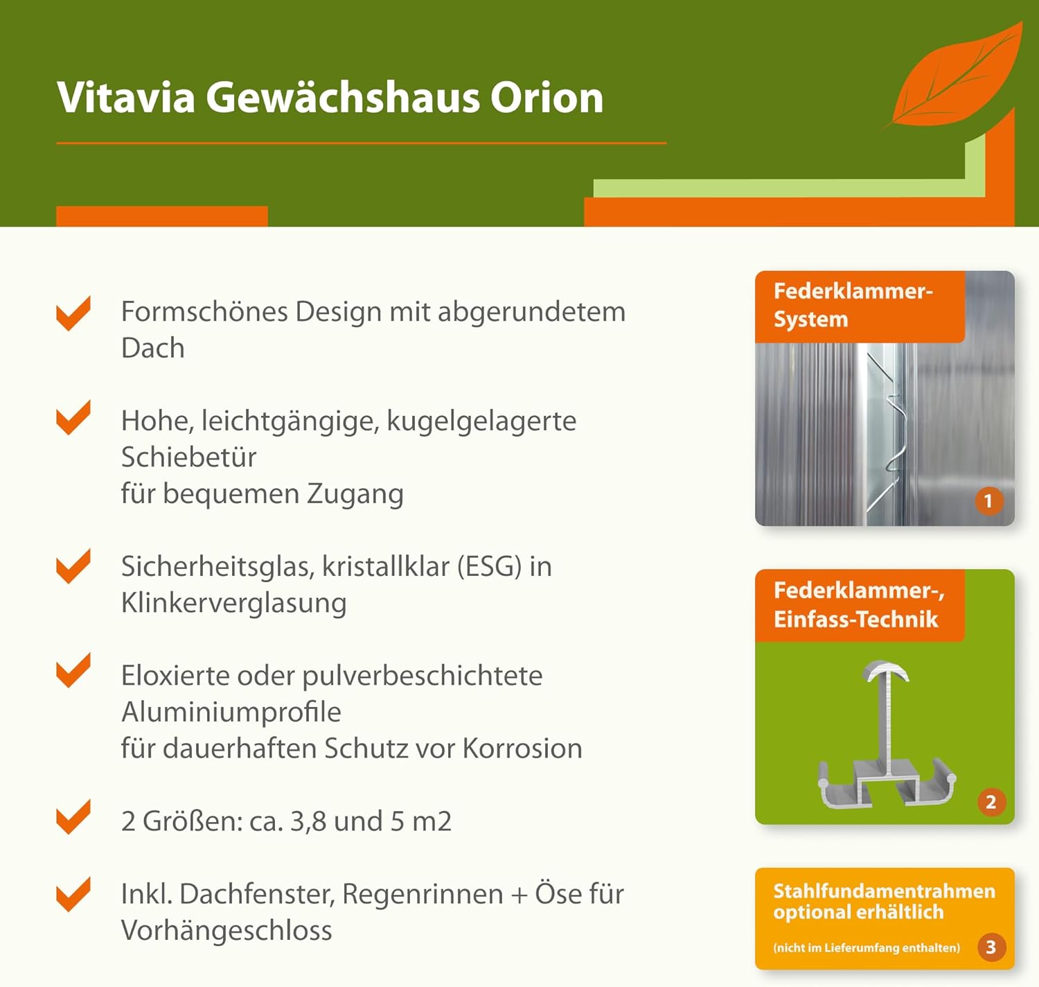 Vitavia Gewächshaus Orion 3800