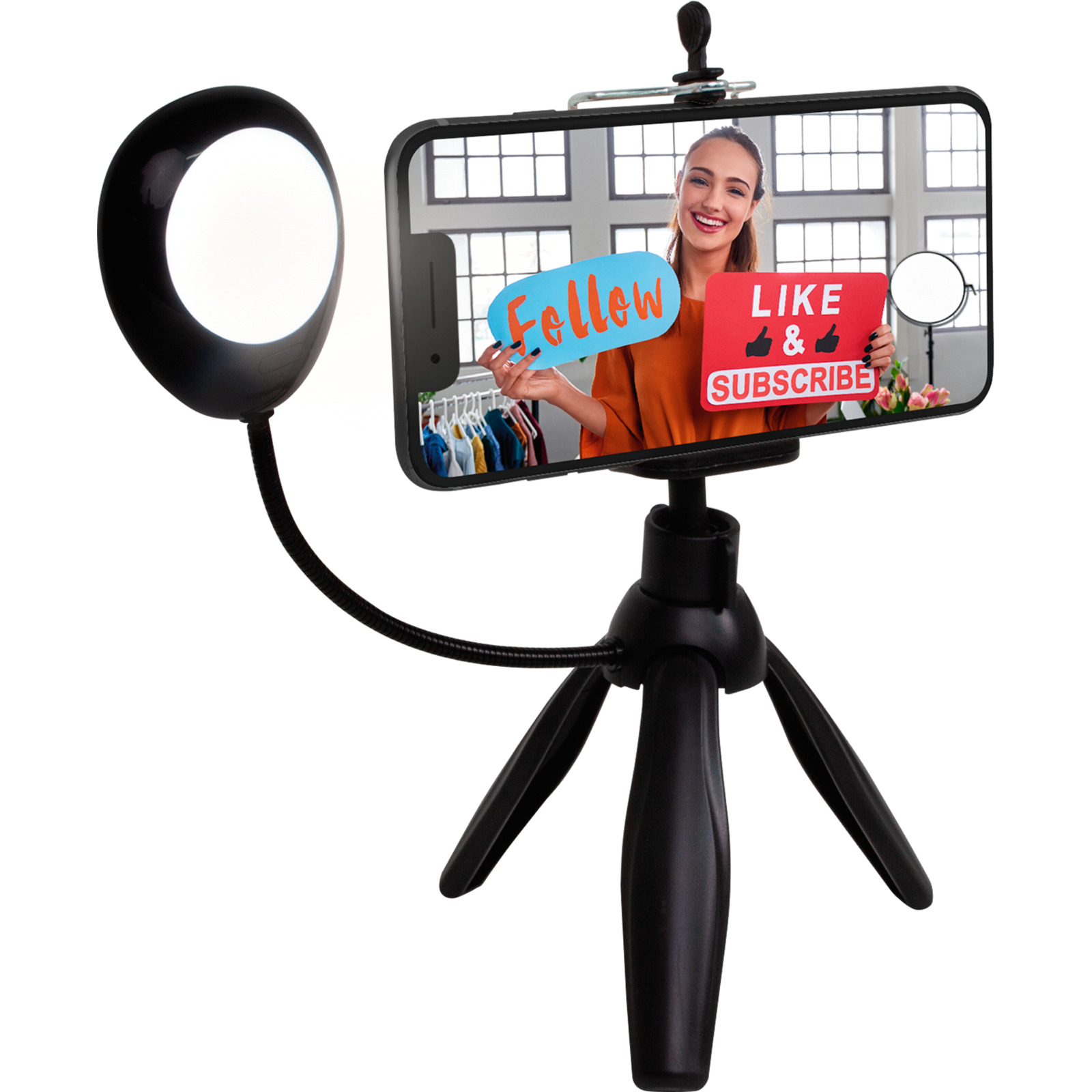Content Creator Studio-Stativ/Ringlicht