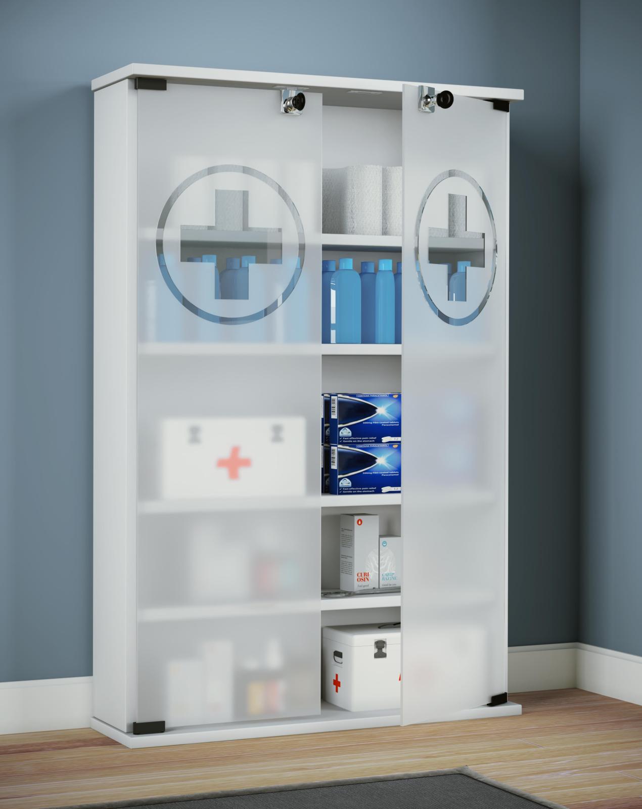 Medizinschrank HONULA - weiß - 60 cm breit