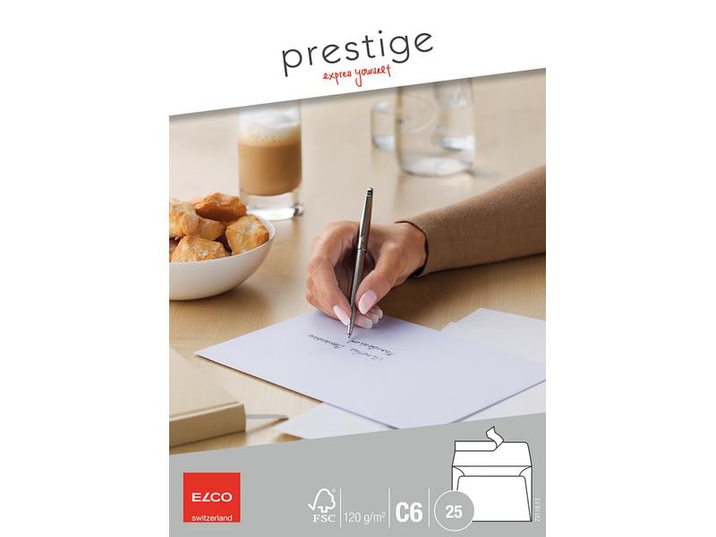 ELCO Couvert Prestige C6, Keine Fenster, 25 Stück Briefumschläge