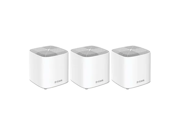 D-Link Covr Whole Home COVR-X1863 - Wi-Fi-system (3 routere) - op til 600 kvm - mesh - GigE - 802.11a/b/g/n/ac/ax - Dual Band