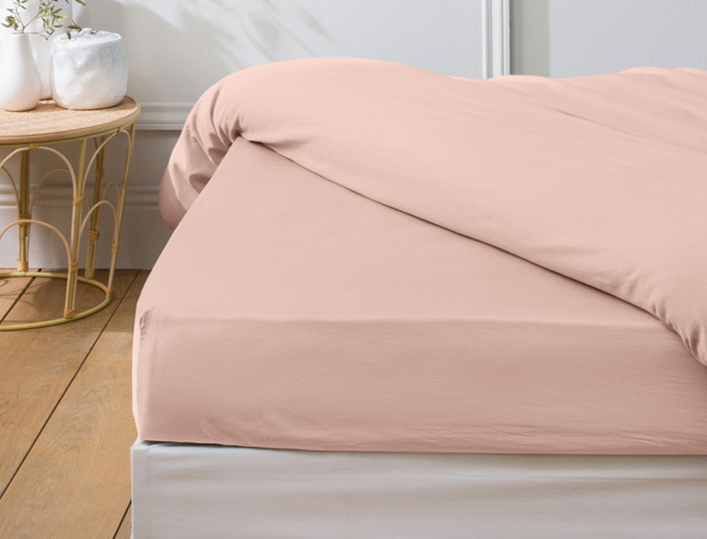 Drap-housse-Satin lavé