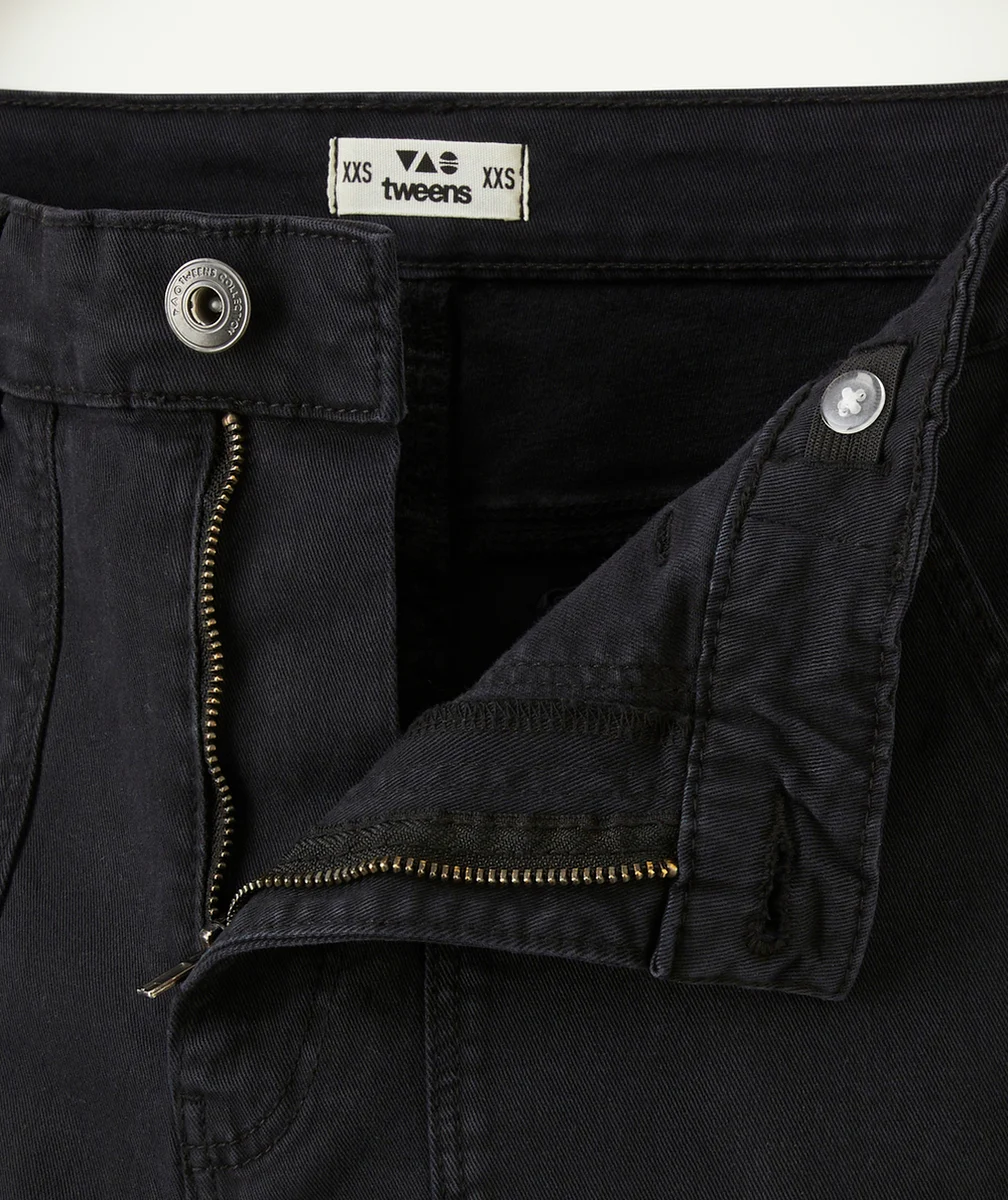PANTALON CARGO FILLE NOIR