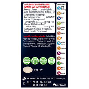 Lucovitaal Vitamine K2   D3 Capsules 60CP