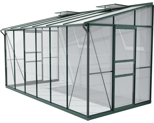Kas Vitavia Ida 7800, enkelvoudig veiligheidsglas/meerwandige polycarbonaatpanelen, 386,5 x 201,4 cm, smaragdgroen