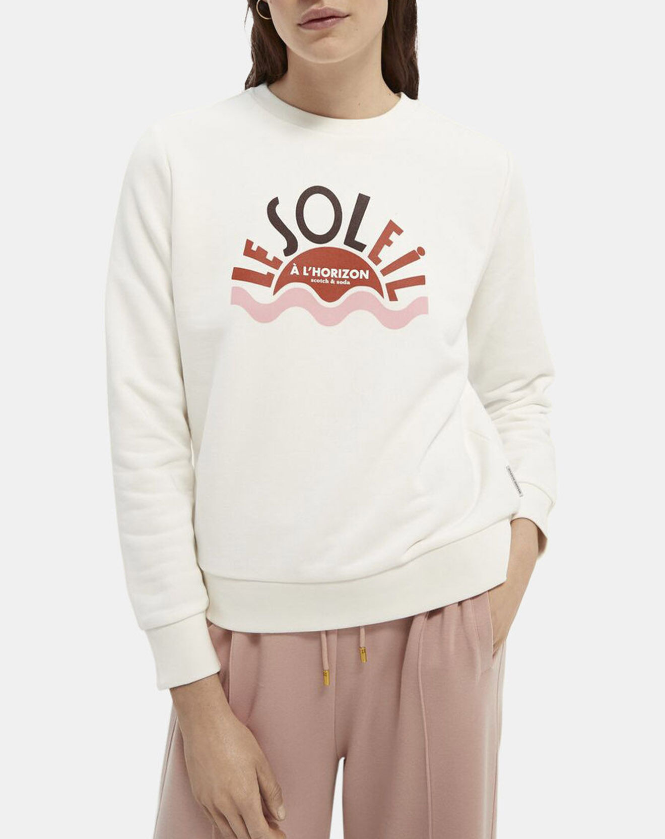 Scotch & Soda Sweat Message Soleil blanc
