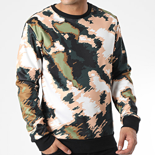 Sweat Crewneck SH-68 Noir Blanc Beige
