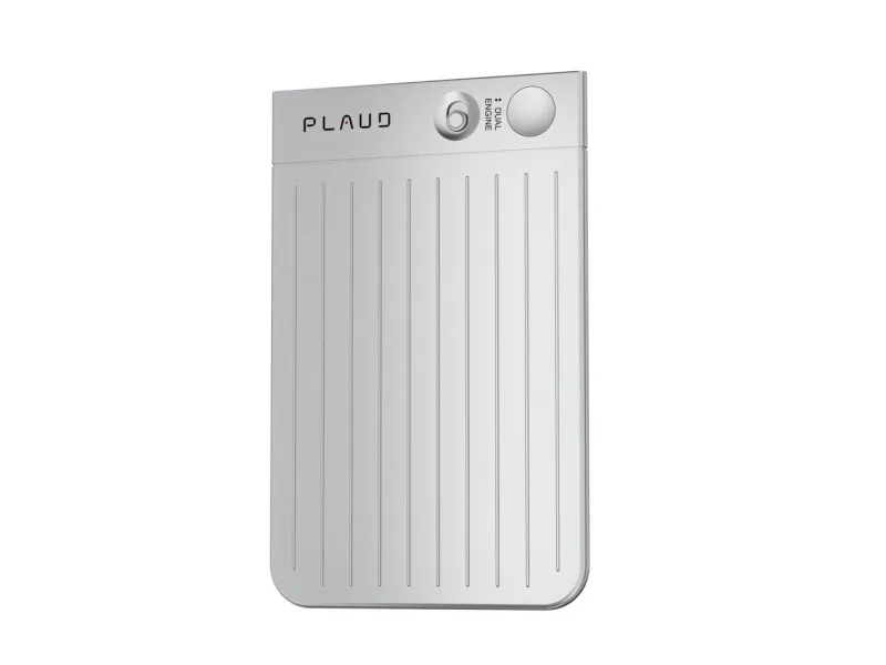 PLAUD NOTE AI Voice Reader Silver - AI transcription in 112 languages 30-hour battery life and premium design