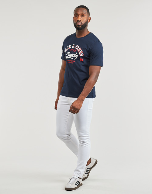 Jack & Jones - JJELOGO TEE SS O-NECK 2 COL SS24 SN - Marine