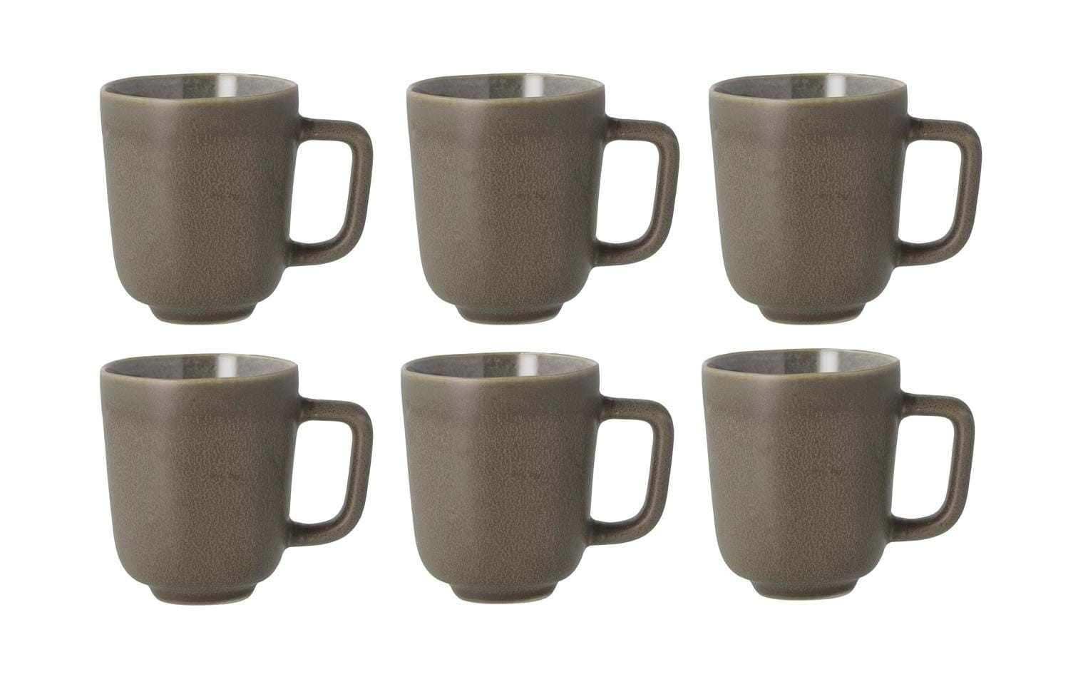 Kaffeetasse Shoku 330 ml, 6 Stück, BraunTassen-Set aus Steinzeug