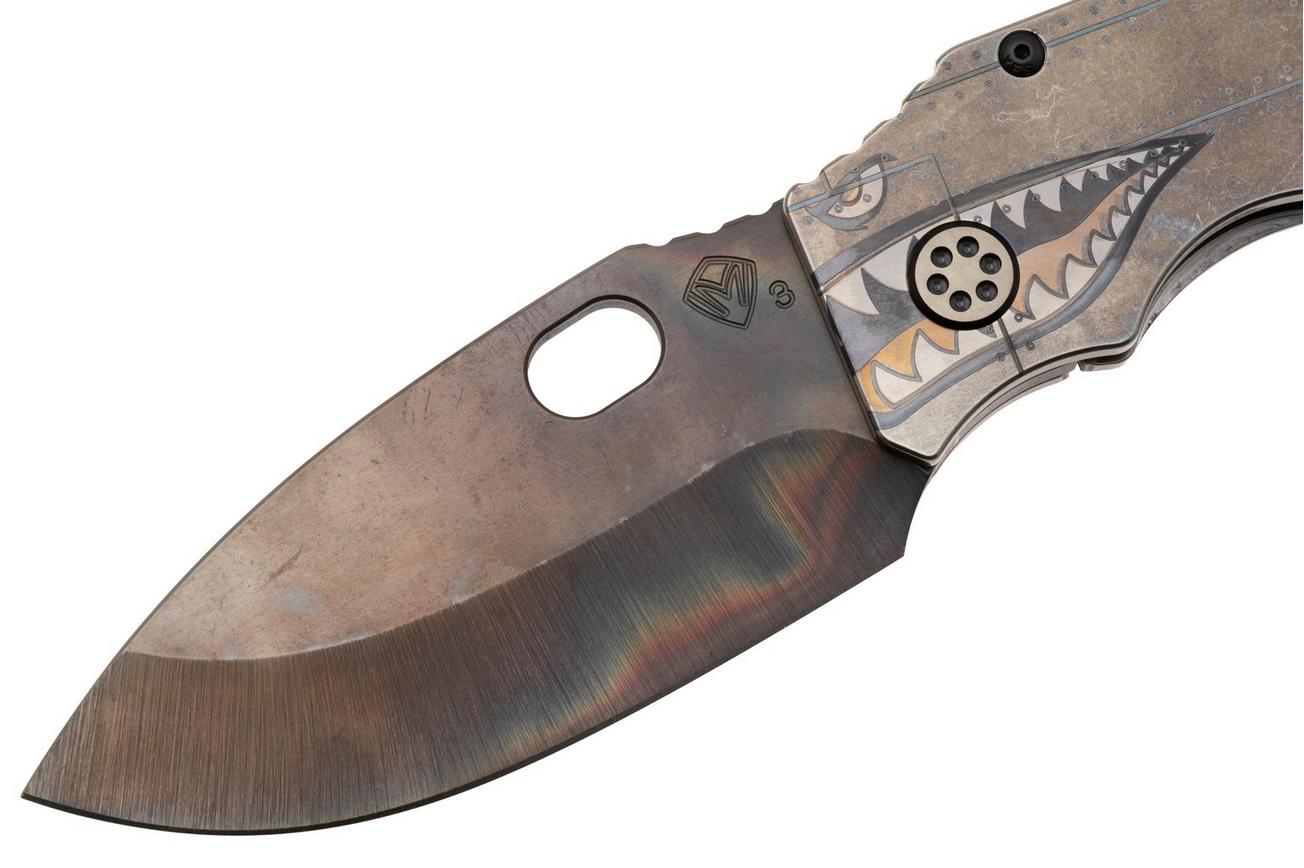 Medford TFF-1 25-TFF4-01, Vulcan S45VN, Tumbled Warthog Star-N-Bars Rivets Titanium Handle, Black/Bronze Hardware zakmes