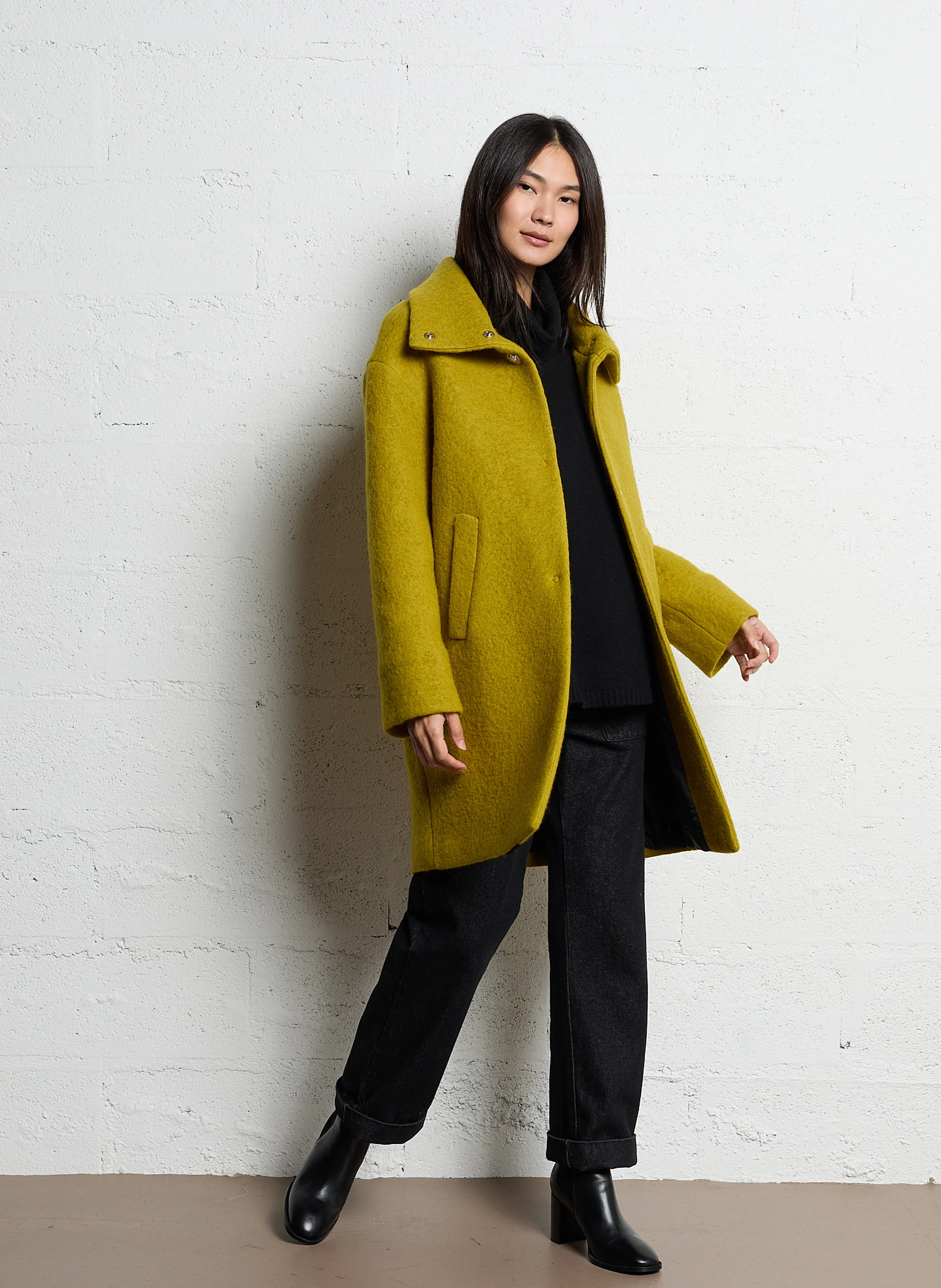 Manteau boutonné | Vert