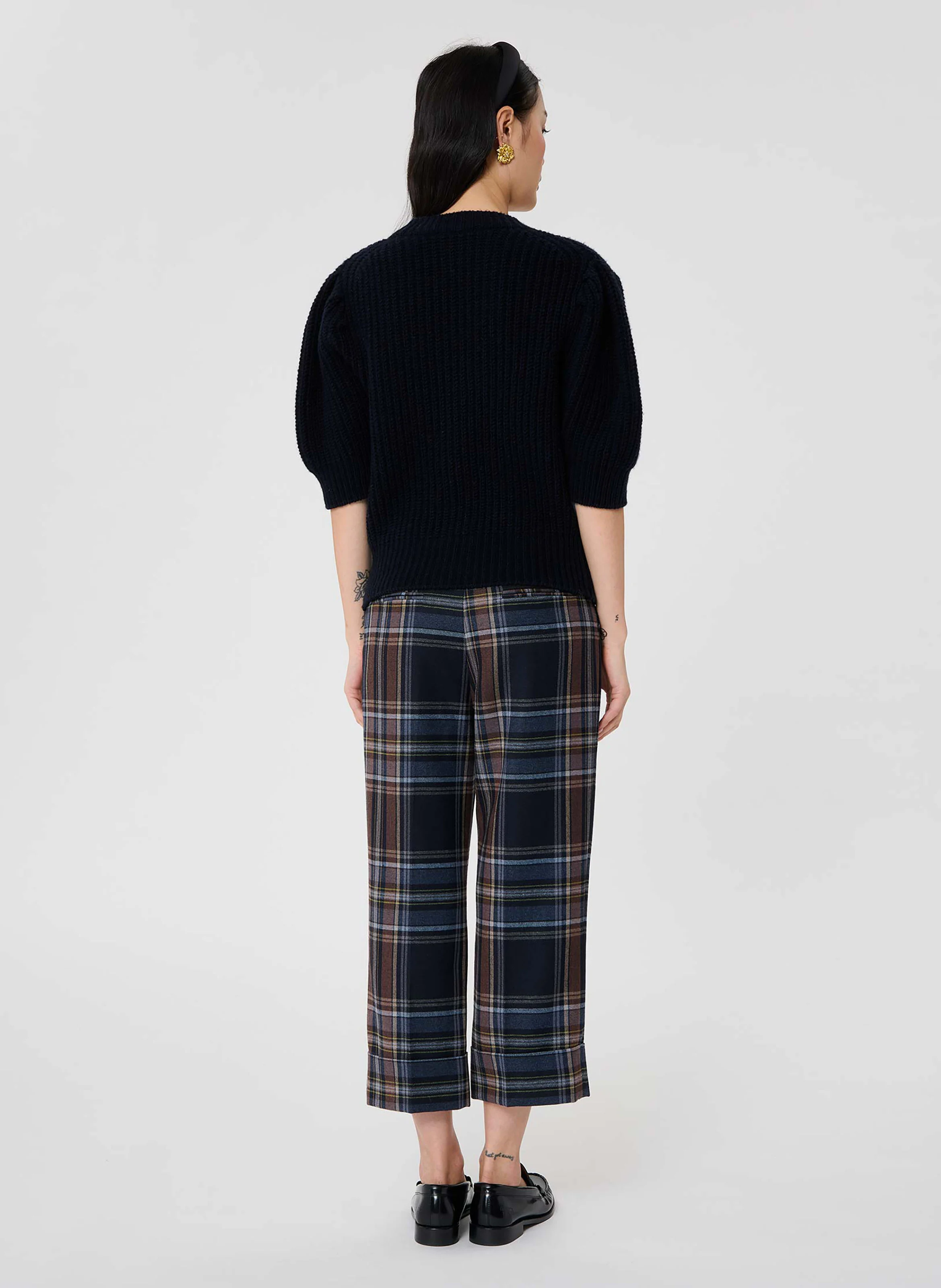 PSYCHE - Pull col rond en laine | Bleu