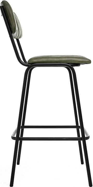 Lot de 2 tabourets de bar Dario vert kaki