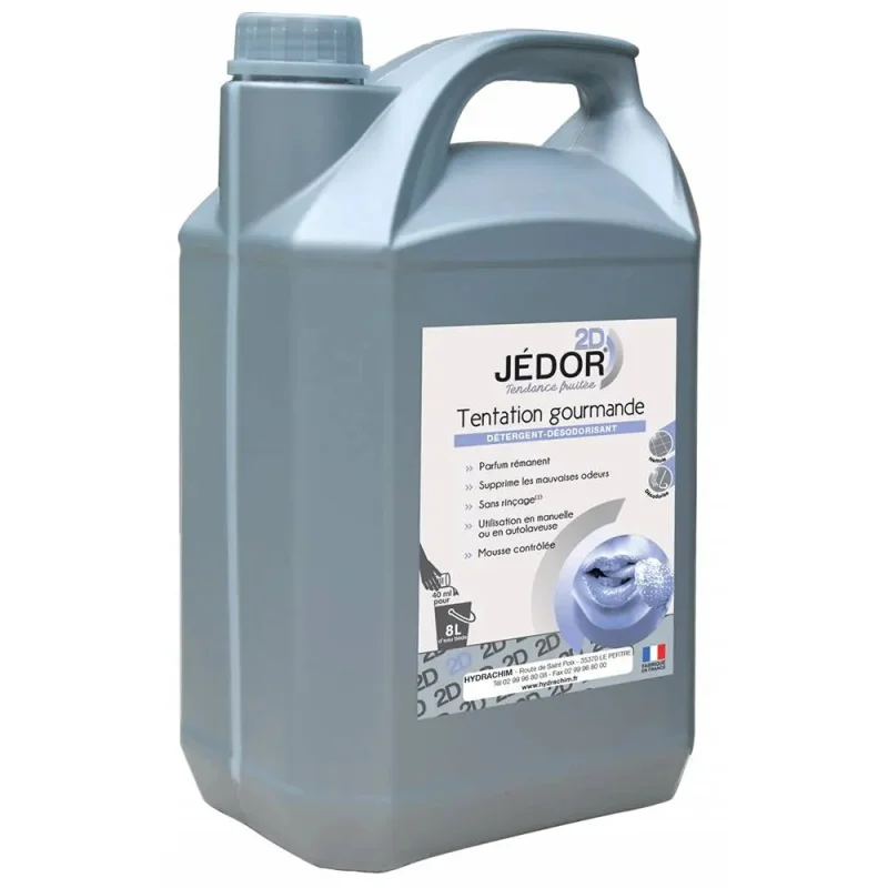 JEDOR - Détergent surodorant sol 2D - Parfum tentation gourmande - 5L
