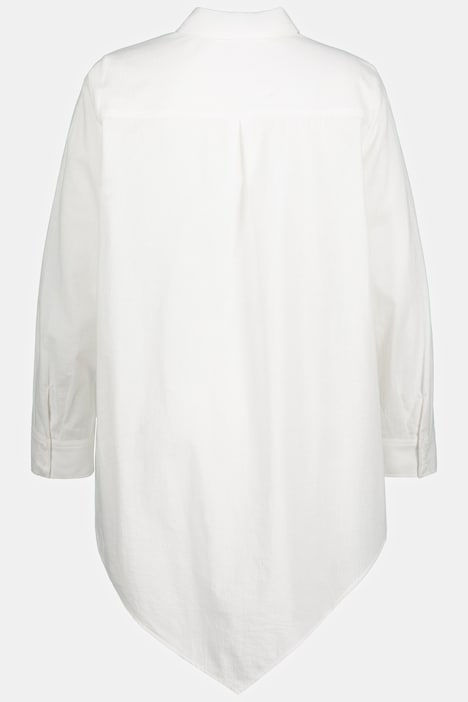 Bluse, A-Linie, Hemdkragen, Langarm, Biobaumwolle
