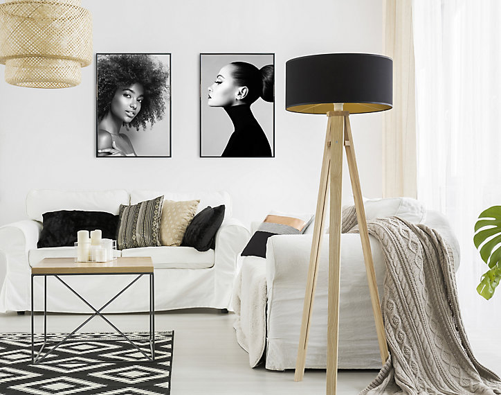 Cadre plastique Ariane Home noir l.60 x H.80 cm