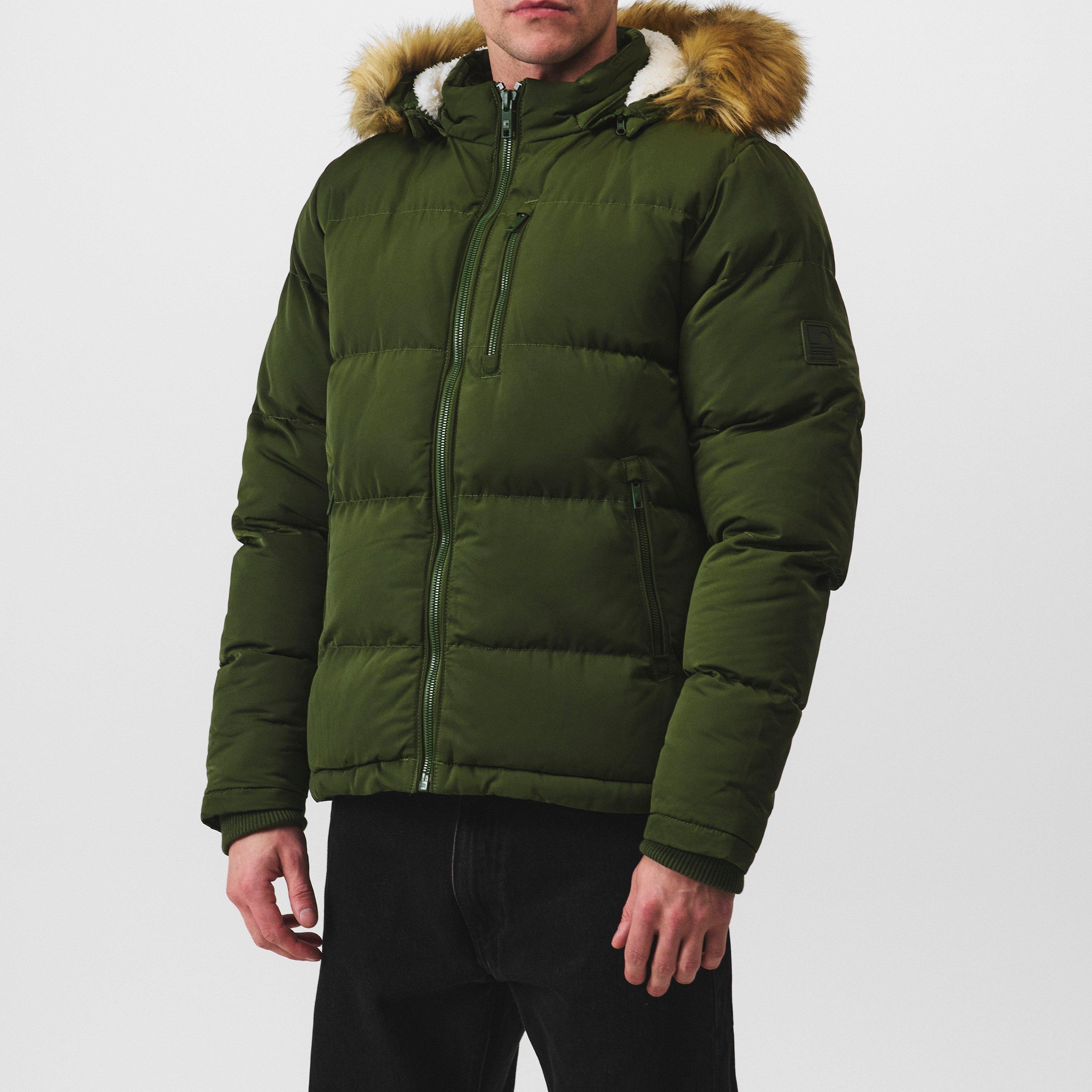 SoulCal Mens 2 Zip Bubble Jacket