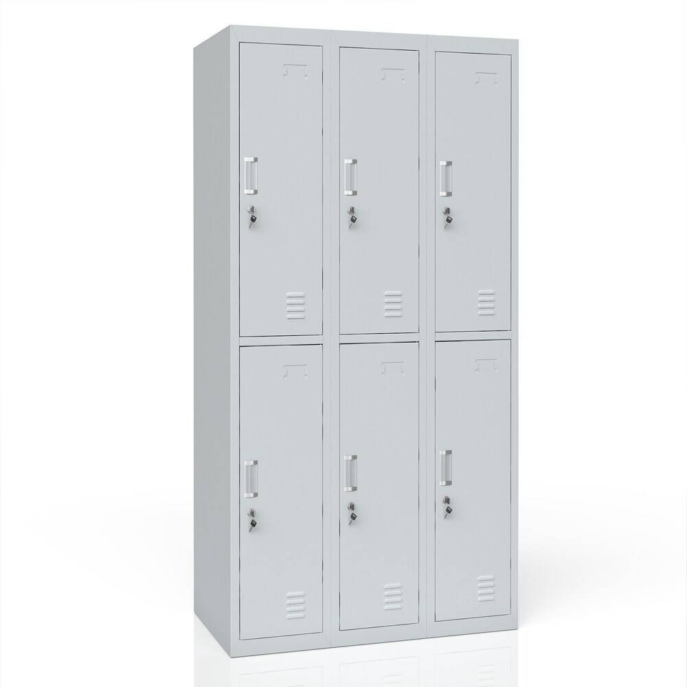 Schließfachschrank Spind Metall Schrank Metallspind Umkleideschrank 6 Fächer