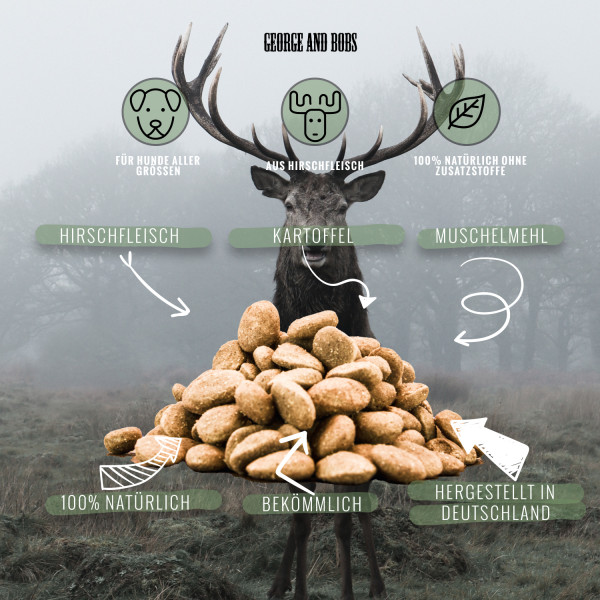 Premium Trockenfutter für Hunde Wild und Kartoffel 3 kg MHD:28.2.25