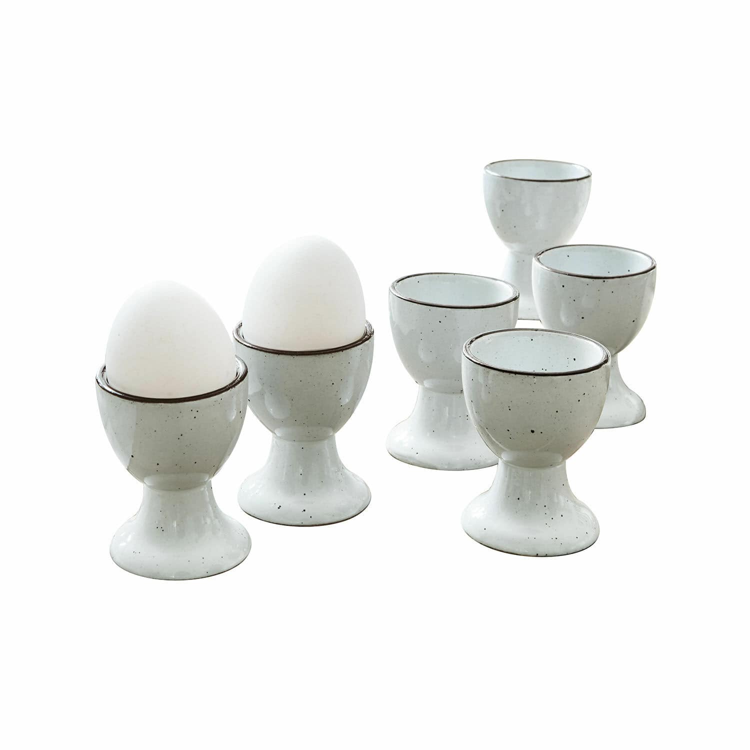 Eierbecher 6er Set Biarré weiß