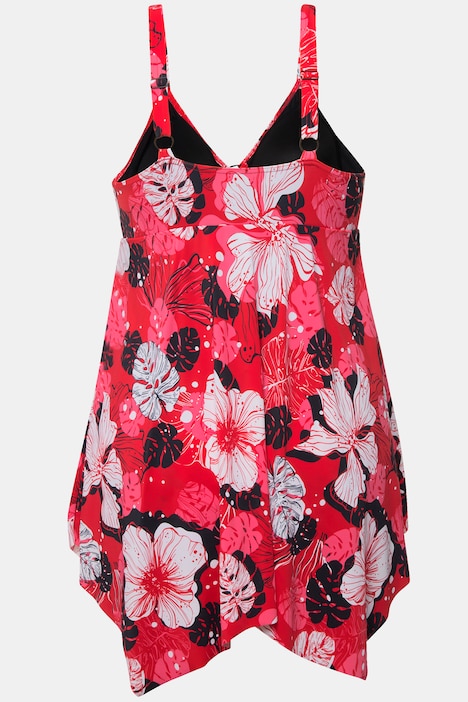 Badekleid, Blüten, Softcups, Keyhole, Zipfelsaum