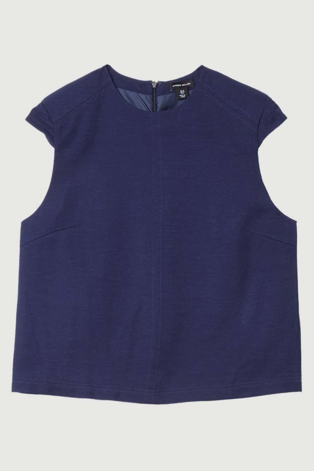 KarenMillen Haut ajusté en viscose et lin avec détails de surpiqûres