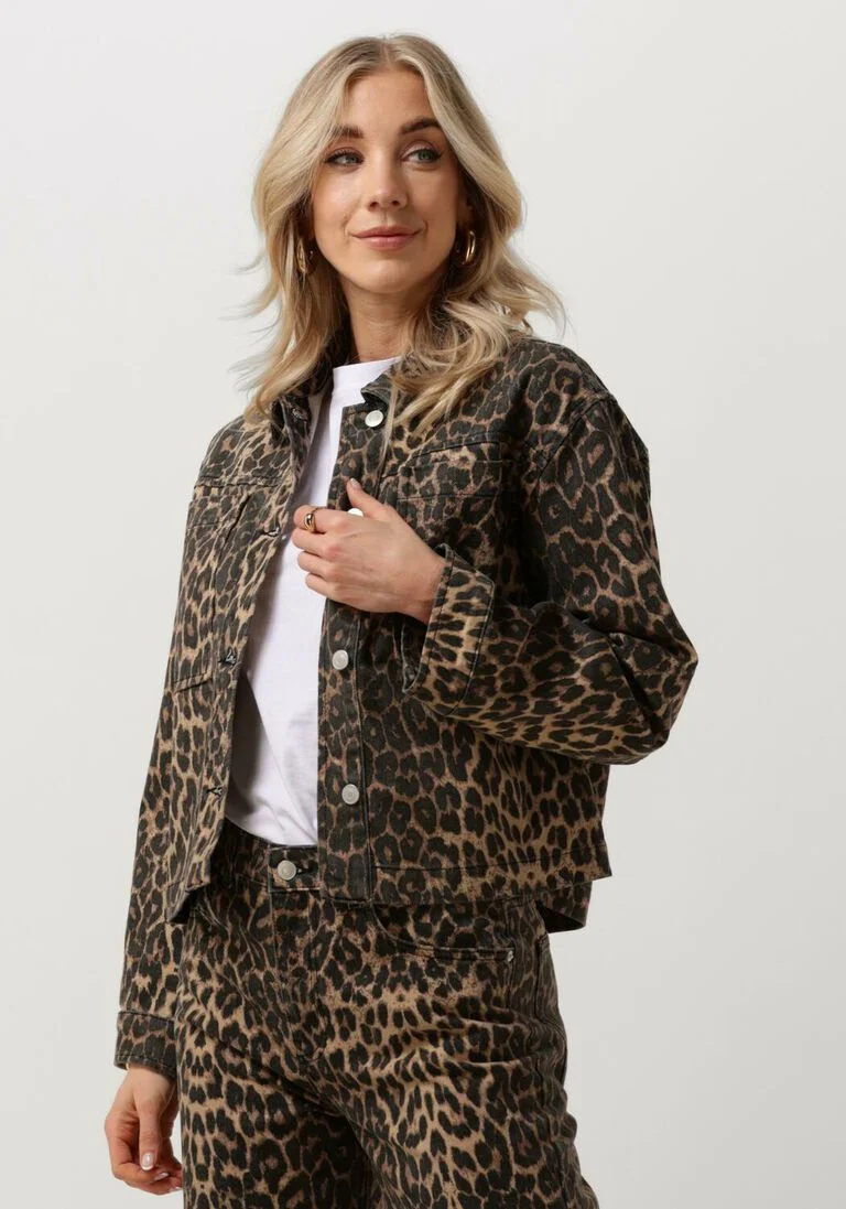 NEO NOIR bruine neo noir jack emilia leopard jacket