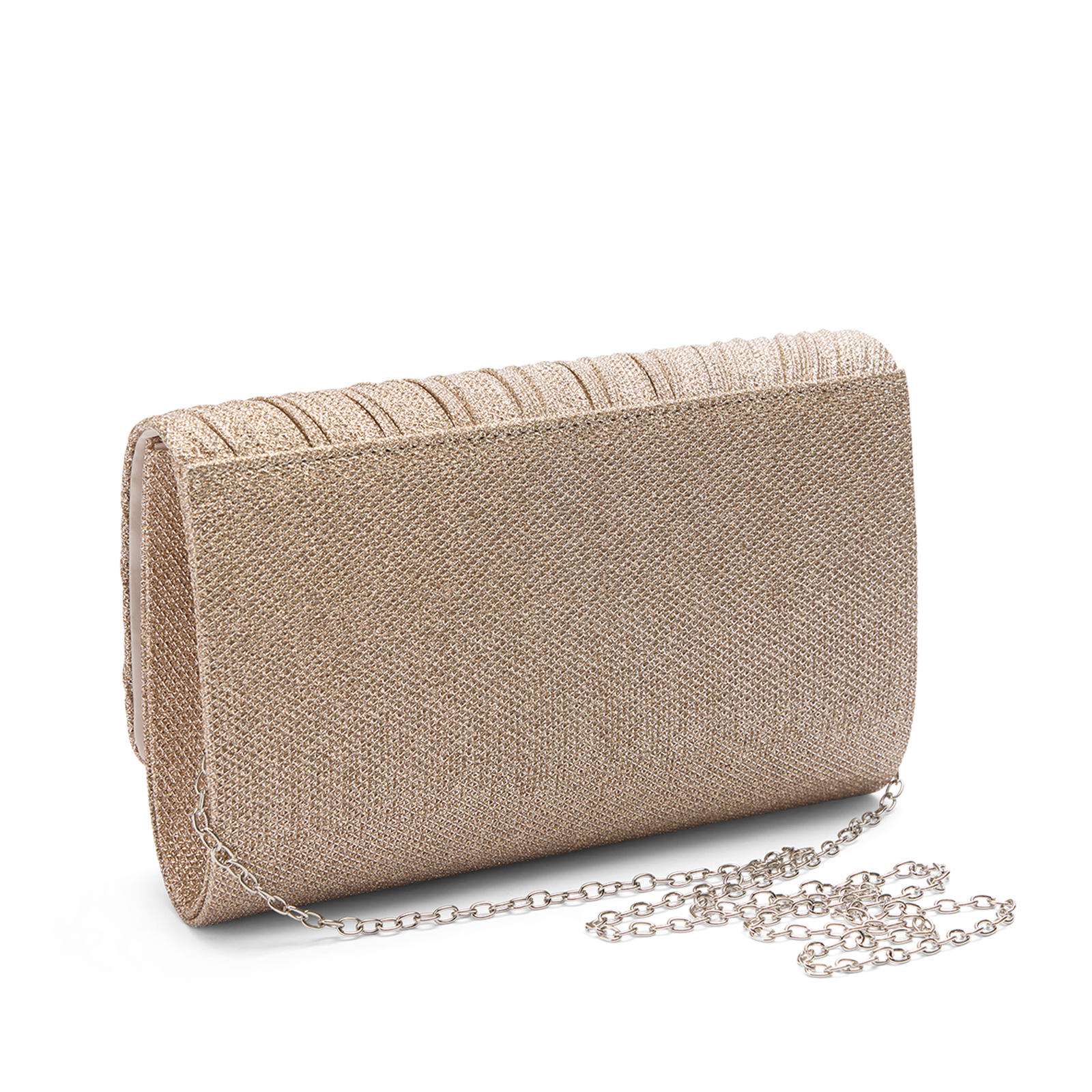 Goudkleurige clutch met glitters