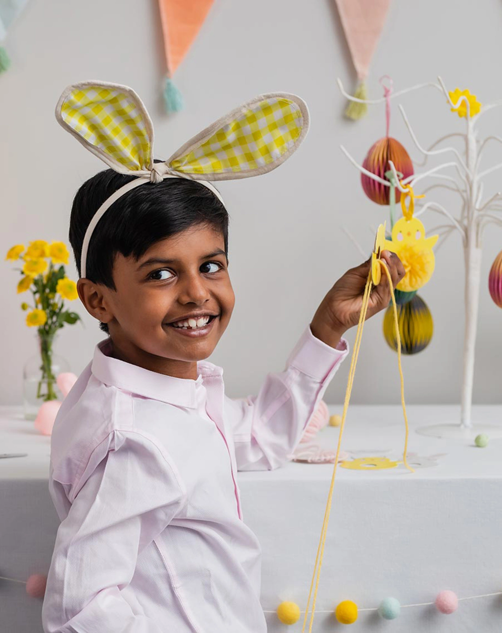 Pom-Pom Bastelset OSTERN 6-teilig