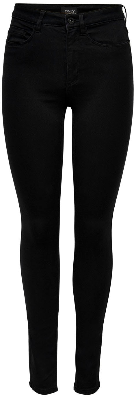 ONLY High-waist-Jeans »ONLROYA – Skinny-Jeans mit hohem Bund und Stretchkomfort«, unifarben, modisch, skinny fit, Baumwollmischung