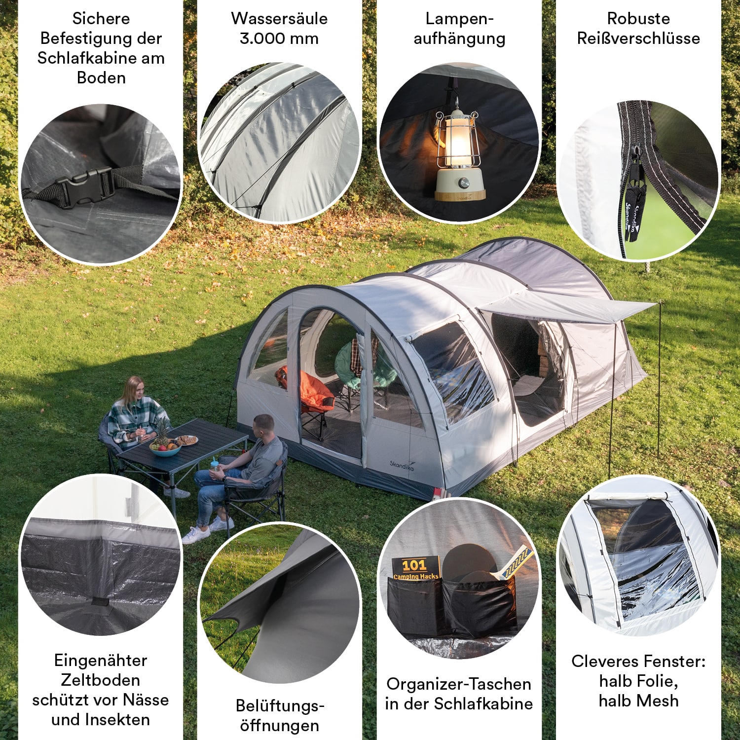 Skandika Simo 4 Tunneltent