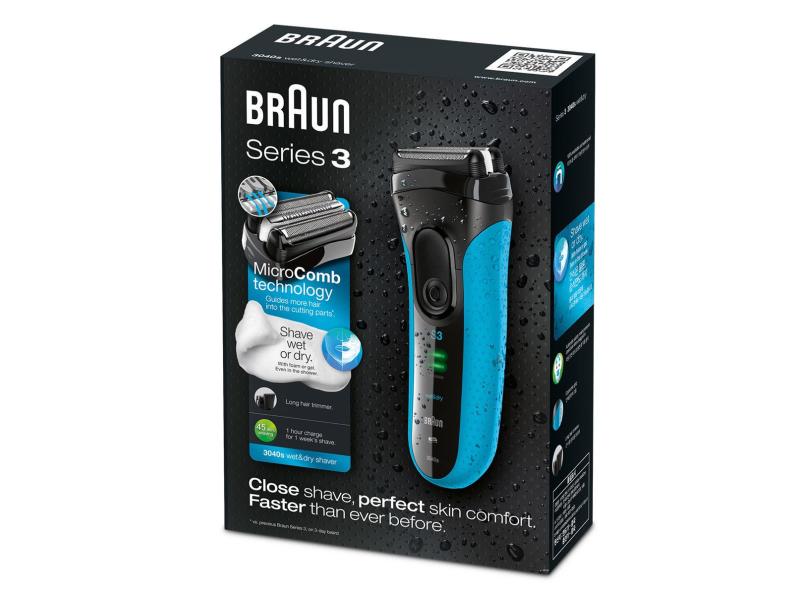 Braun Herrenrasierer Series 3 ProSkin 3040 s Rasierer für die Nass- und Trockenrasur
