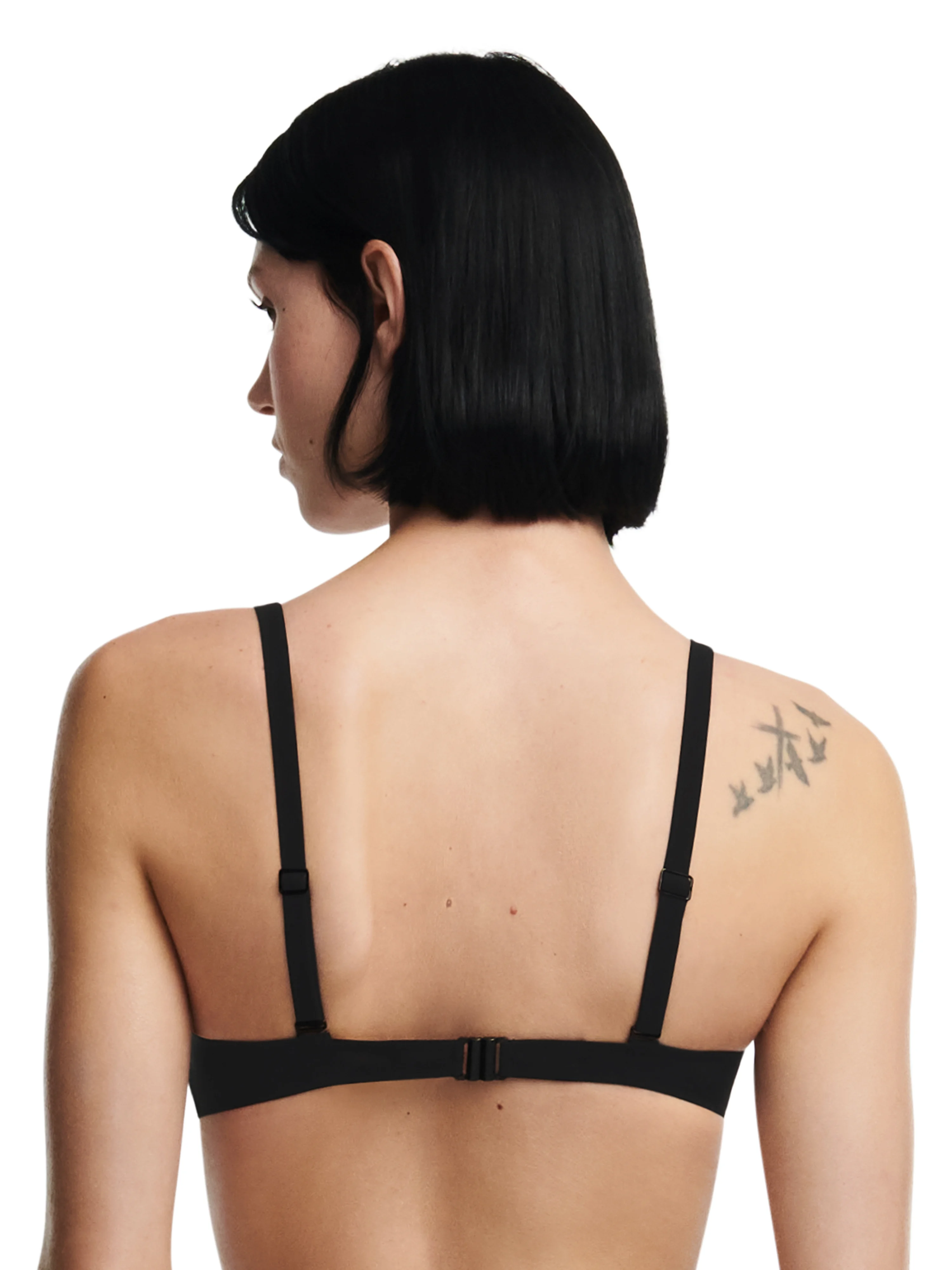 EMBLEM - Haut de maillot de bain corbeille mémoire de forme bretelles multi-positions | Noir