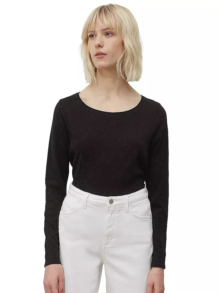 MARC O' POLO DENIM Langarmshirt  schwarz