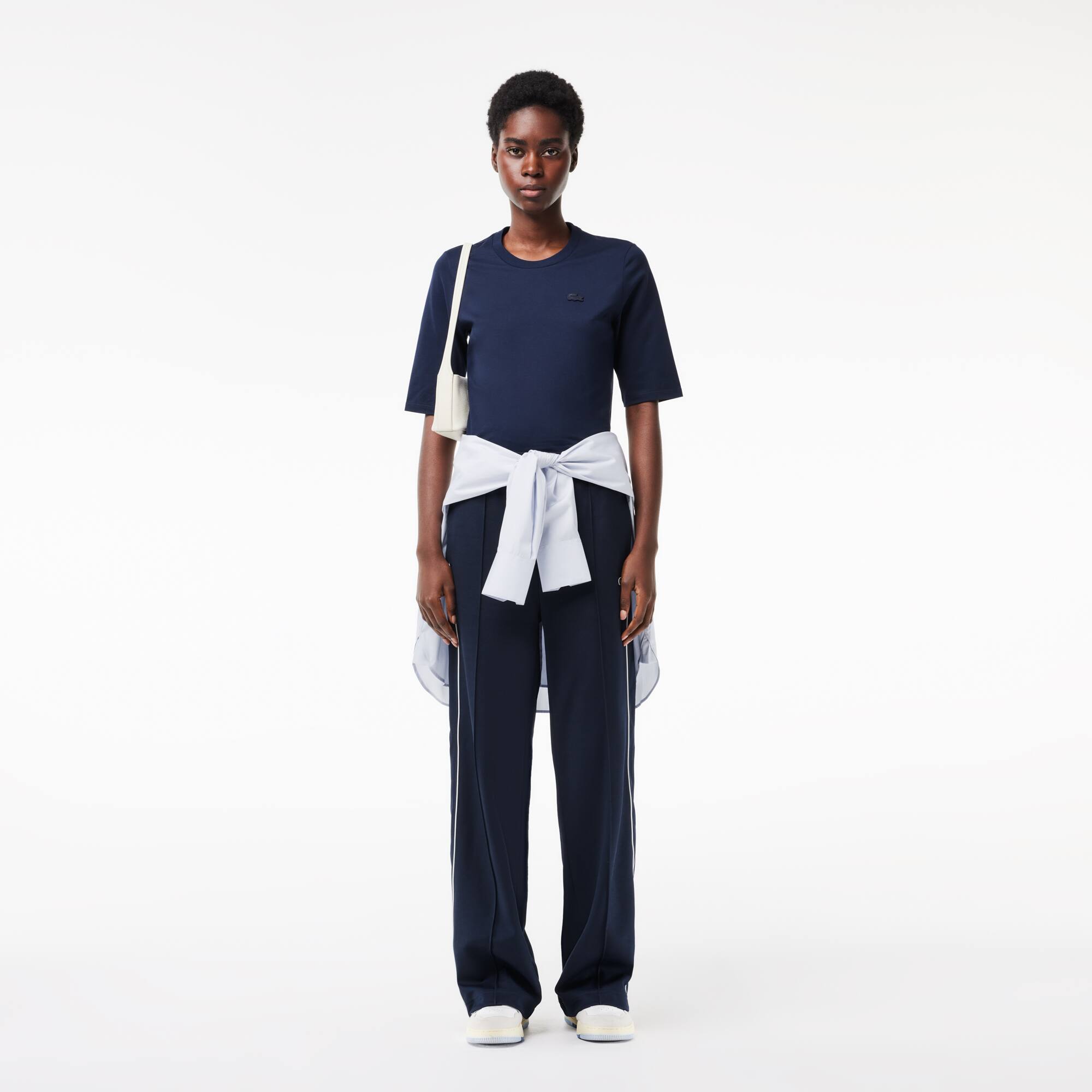 Damen-T-Shirt mit Rundhals aus Baumwolle T-Shirts - Blau - Lacoste - Damen