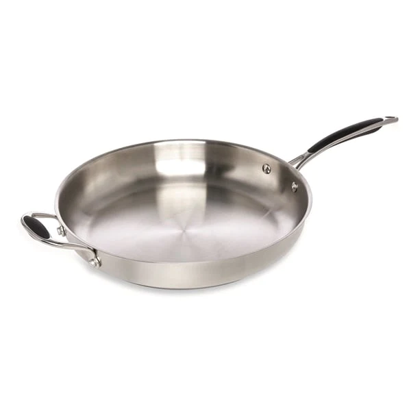 Lot de 2 poêles tout inox Excell’Inox 28 et 32 cm Mathon