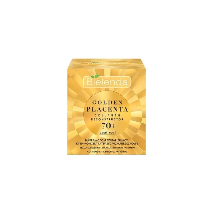 Bielenda GOLDEN PLACENTA COLLAGEN RECONSTUCTOR 70+ herstellende en revitaliserende anti-rimpel gezichtscrème-concentraat