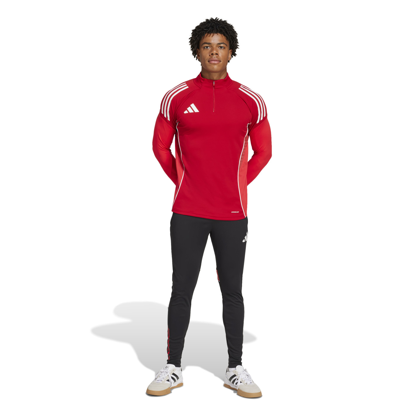 Adidas Tiro 25 Competition Trainingstrui 1/4-Zip Rood Wit