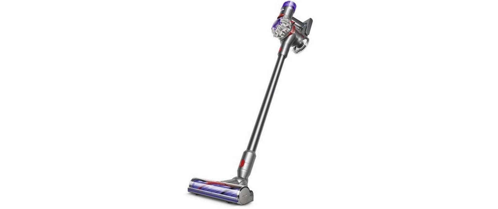 Akku-Hand- und Stielsauger V8 Advanced Silber/Violett<br>Kabelloser Staubsauger für Haushalte mit Haustieren
