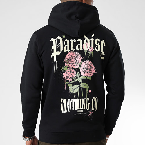 Sweat Capuche Paradise Roses Clothing Noir