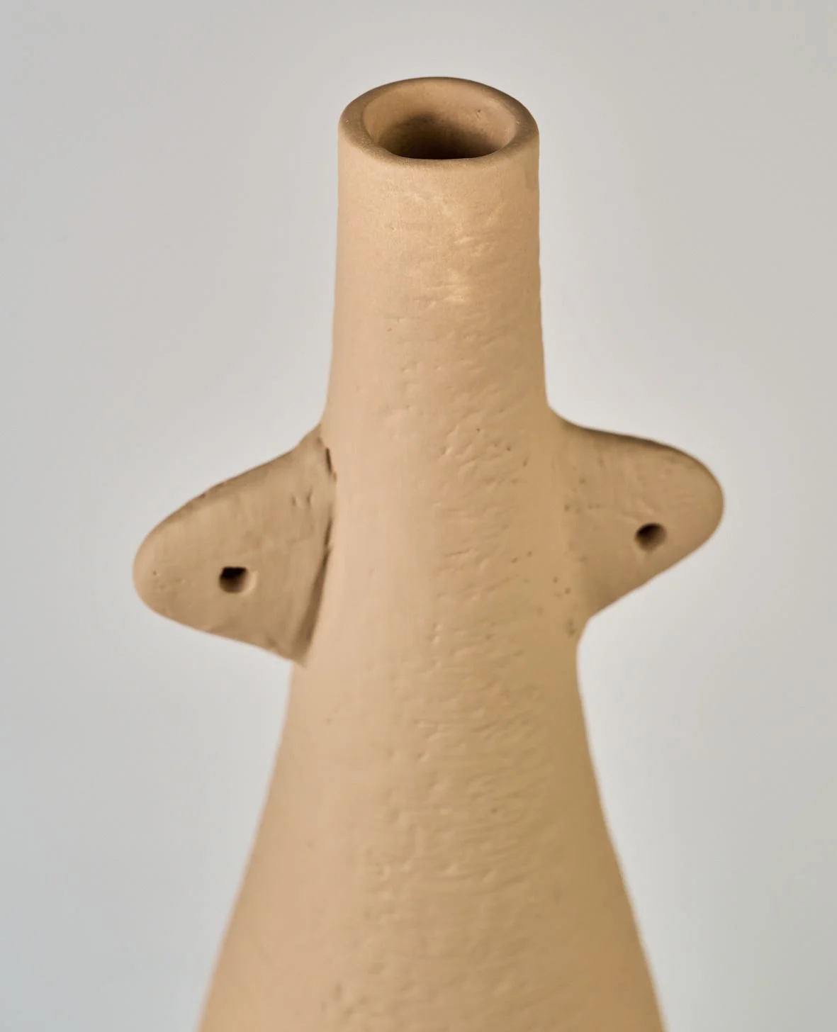 Vase beige - 11x11x47 cm