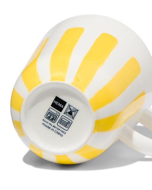 mug 490ml - new bone blanc et jaune - vaisselle dépareillée